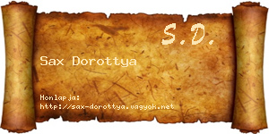 Sax Dorottya névjegykártya
